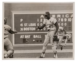 1967 Bob Gibson Game 7 World Series Type I Original News Service Photo - PSA