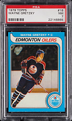 1979-1980 Topps Hockey #18 Wayne Gretzky Rookie PSA NM 7
