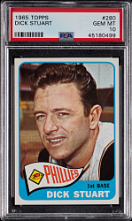 1965 Topps #280 Dick Stuart PSA GEM MINT 10 - Population 1