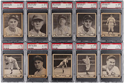 1940 Play Ball PSA EX-MT 6 Graded Collection (10) with (7) Hall of Famers & (3) High Numbers