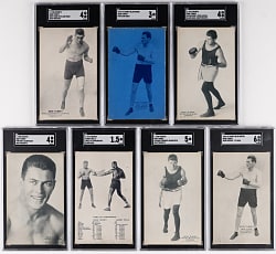 1925-1930 Boxing Exhibits Gene Tunney SGC Graded Collection (7)