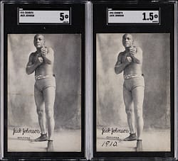 1921 Exhibits Jack Johnson SGC Graded Pair