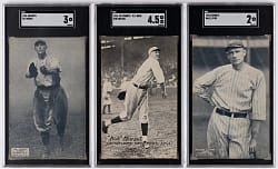 1926-1929 Exhibits SGC Graded Trio with Edd Roush