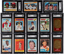 1958-1985 Baseball SGC Graded Collection (37) with (22) Hall of Famers Including Aaron, Clemente, Mantle & Mays
