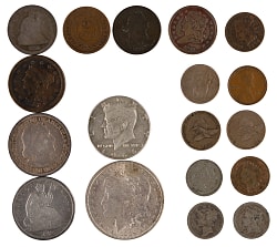 1808-1974 U.S. Type Coin Collection (77) with 1808 & 1832 Half Cents