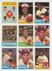 1963 Topps Singles Collection (125) with (19) Hall of Famers
