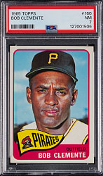 1965 Topps #160 Roberto Clemente PSA NM 7