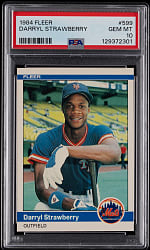 1984 Fleer #599 Darryl Strawberry Rookie PSA GEM MT 10