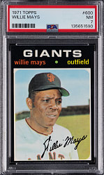 1971 Topps #600 Willie Mays PSA NM 7