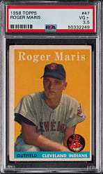 1958 Topps #47 Roger Maris Rookie PSA VG+ 3.5