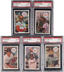 1970 Kellogg's Hall of Famer PSA MINT 9 Graded Group (5)