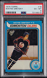 1979-1980 Topps Hockey #18 Wayne Gretzky Rookie PSA EX-MT 6