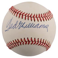 Ted Williams Single-Signed OAL/Brown Baseball with Full JSA LOA