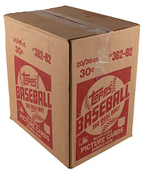 1982 Topps Complete Wax Case (20 Boxes/36 Packs Per Box)