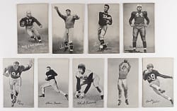 1948-1952 Football Exhibits Partial Set (44/59) with Several Hall of Famers & Shortprints