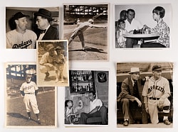 1930s-1960s Brooklyn and Los Angeles Dodgers Hall of Famer Type I Photos (7) with Stengel, Rickey and Vance
