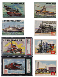 1955 Topps Rails and Sails Complete Set of (200) with (2) Graded & Extra Duplicate