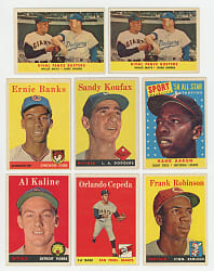 1958 Topps Collection (637) with (60+) Hall of Famers Including Hank Aaron & Sandy Koufax