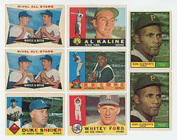 1960 & 1961 Topps Collection (574) with (50+) Hall of Famers Including Roberto Clemente & Mickey Mantle