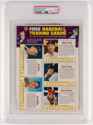 1963 Post Cereal Complete Uncut Panel with (5) Players Including Whitey Ford & Al Kaline PSA GOOD 2