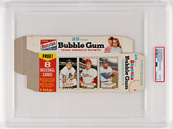 1963 Bazooka Complete Box #34 Al Kaline/#35 Art Mahaffey/#36 Tommy Davis PSA EX-MT 6