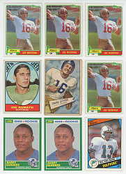 1950-1989 Football Hall of Fame & Star Collection (66) with (4) Montana Rookies, Namath & Starr