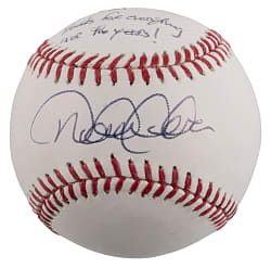Derek Jeter Single-Signed OML/Selig Baseball with Inscription to Ken Singleton - PSA Sticker