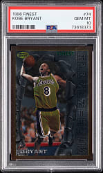 1996-1997 Topps Finest Basketball #74 Kobe Bryant Rookie PSA GEM MINT 10