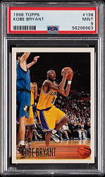 1996-1997 Topps Basketball #138 Kobe Bryant Rookie PSA MINT 9