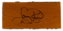 1999 Larry Bird Signed Boston Garden Original Parquet Floor Board - NBA Licensed