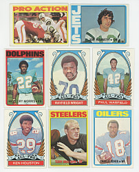 1972 Topps Football Collection (75) with (42) High Numbers & Several Hall of Famers - Loaded!