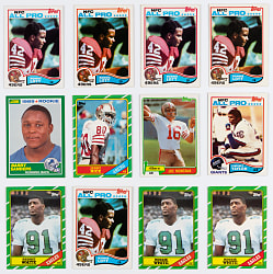 1980-1989 Football Collection (421) with Several Hall of Famers Including Montana, Rice & B. Sanders Rookies