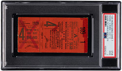 1920 World Series Game 7 Ticket Stub - Cleveland Indians Clinch First World Series Championship vs. Brooklyn Robins - PSA GOOD 2