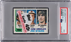 1982 Topps Unopened Cello Pack with Cal Ripken Jr. Rookie Top - PSA MINT 9