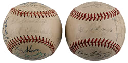 New York Yankees Multi-Signed Baseball Pair with 1948 Team-Signed & 1970s Reunion Signed