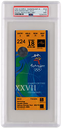 2000 Sydney Olympics Men's 200M Butterfly Heats Ticket Stub PSA EX 5 - Michael Phelps Olympic Debut!!