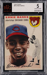 1954 Topps #94 Ernie Banks Rookie BVG EX 5