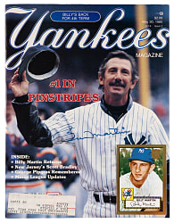 1985 Billy Martin Signed Yankees Magazine