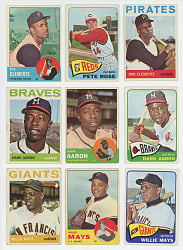 1963-1965 Topps Hall of Fame & Star Collection (43) with (3) Aaron, (3) Clemente, (3) Koufax & (3) Mays