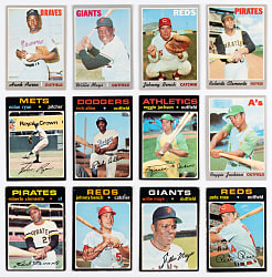 1970 & 1971 Topps Hall of Fame & Star Collection (78) with (3) Aaron, (2) Clemente, (2) Mays & Ryan