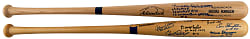 Hall of Famer/Star Signed and Inscribed Bats (2) with Brooks Robinson Single-Signed & Multi-Signed with Bob Feller
