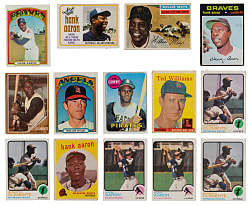 1956-1976 Topps Hall of Fame & Star Collection (64) - Loaded with Aaron, Clemente, Mays & T. Williams
