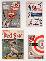 1952-1968 Mickey Mantle Milestone Program & Scorecard Group (4)