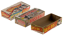1961-1968 Topps Five-Cent Display Box Trio