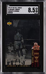 1996 UD Collectors Choice Basketball #J4 Michael Jordan's Journal German SGC NM/MT+ 8.5