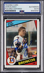 1984 Topps Football #63 John Elway Signed Rookie PSA/DNA Authentic