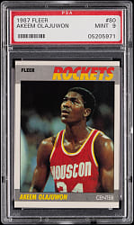 1987-1988 Fleer Basketball #80 Akeem Olajuwon PSA MINT 9
