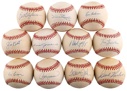 Hall of Fame/Star Single-Signed Baseball Collection (11)