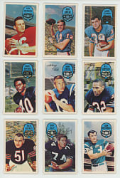 1970 Kellogg's Football Near Complete Set (58/60) with All Keys Included - Clean!