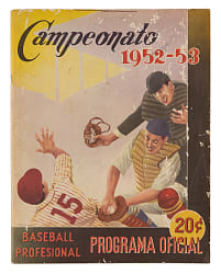 1952-1953 Cuban Baseball League Yearbook with MLB Stars Minnie Minoso & Billy Herman - Rare!